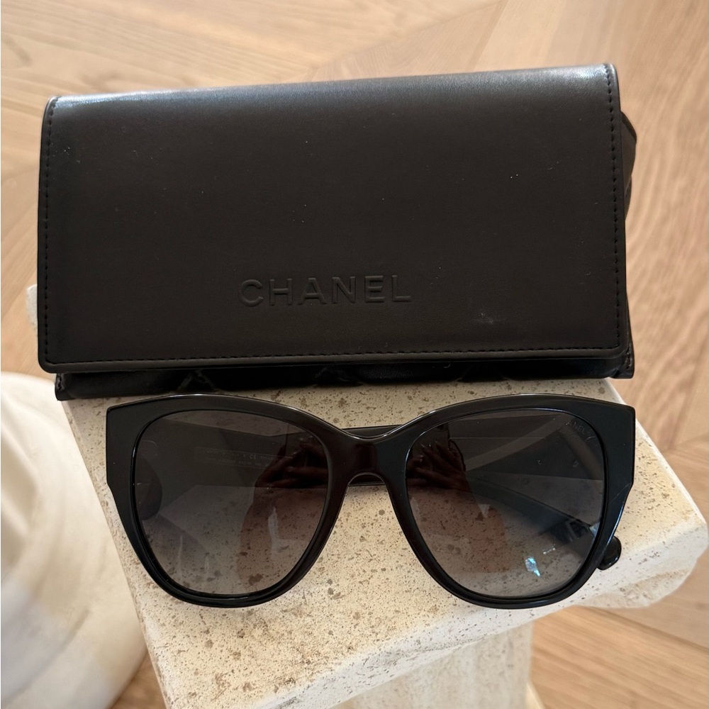 CHANEL Black Sunglasses